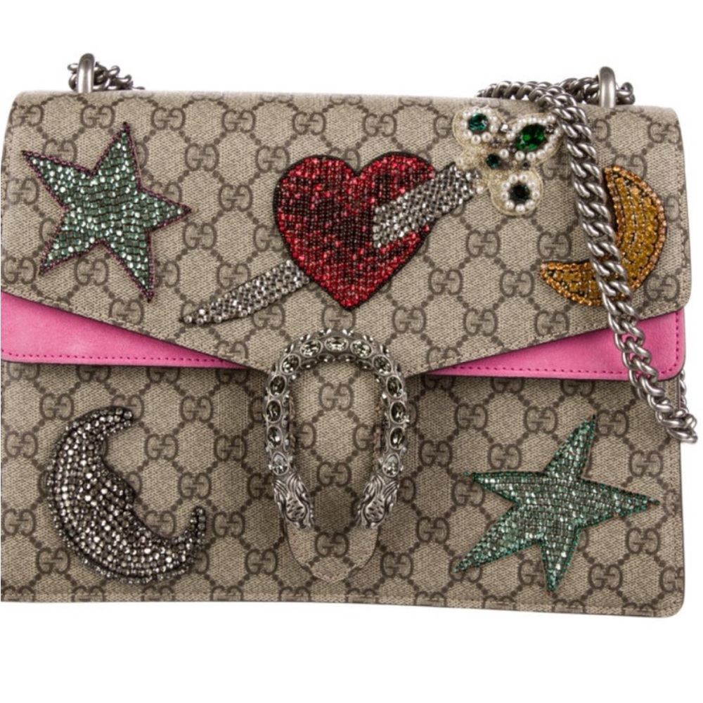 Gucci GG Supreme Medium embellished Dionysus bag